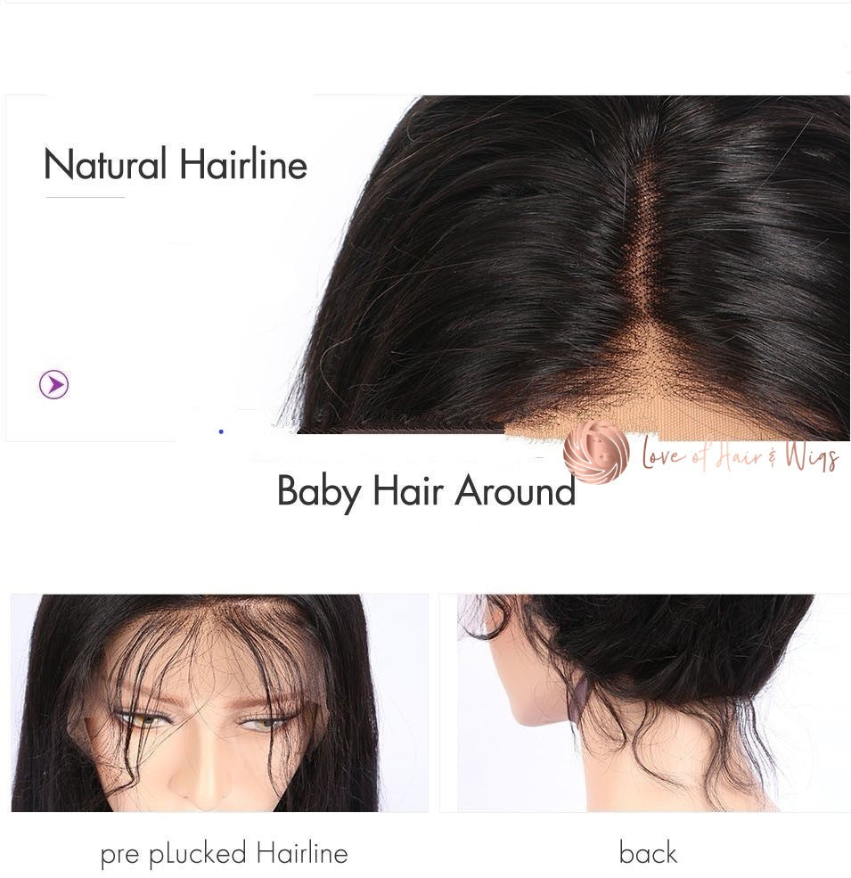 In-Stock Virgin Remy Hair Silky Straight Full Lace Wig