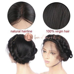 In-Stock Virgin Remy Hair Silky Straight Full Lace Wig