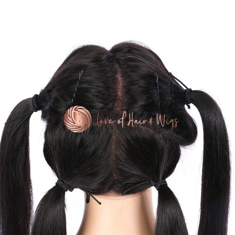 In-Stock Virgin Remy Hair Silky Straight Full Lace Wig