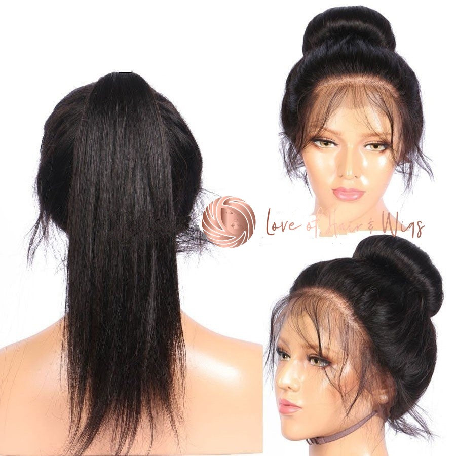 In-Stock Virgin Remy Hair Silky Straight Full Lace Wig