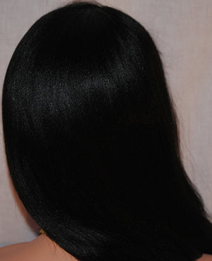 Coarse Yaki Virgin Remy Hair Custom Lace Wig