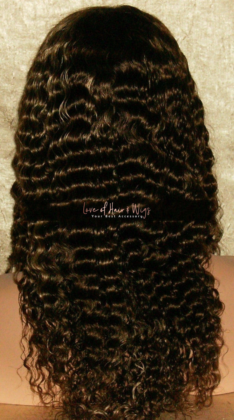 Deep Wave Virgin Remy Hair Custom Lace Wig