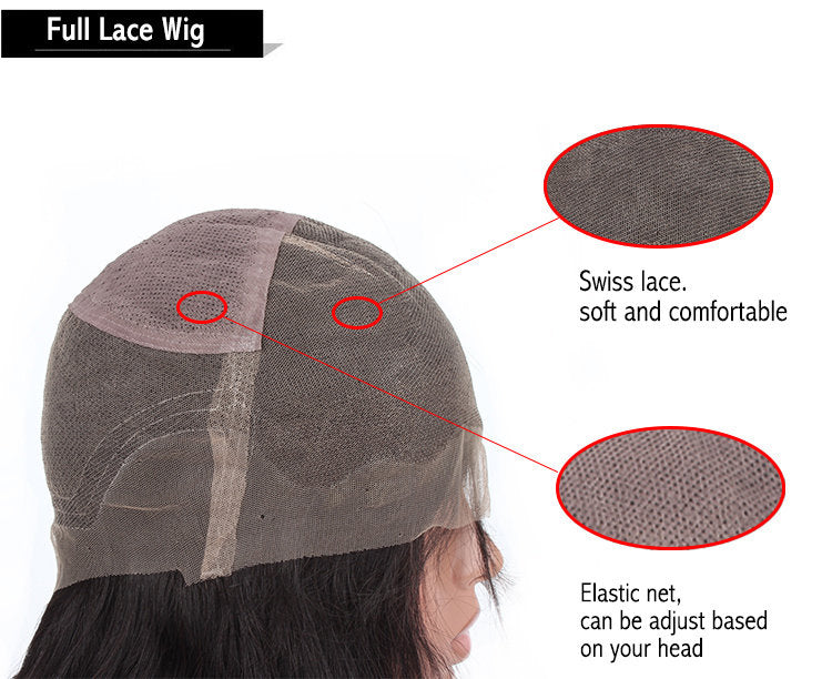 In-Stock Virgin Remy Hair Kinky Curl Full Lace Wig