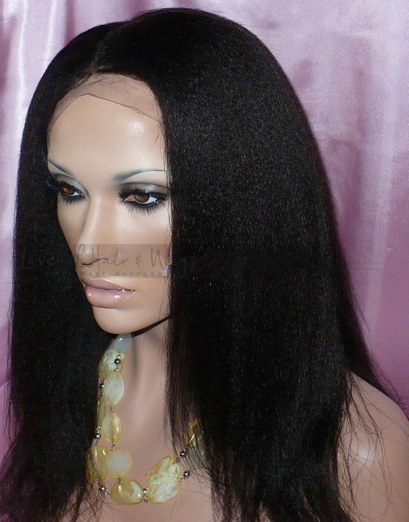 Italian Yaki Virgin Remy Hair Custom Lace Wig