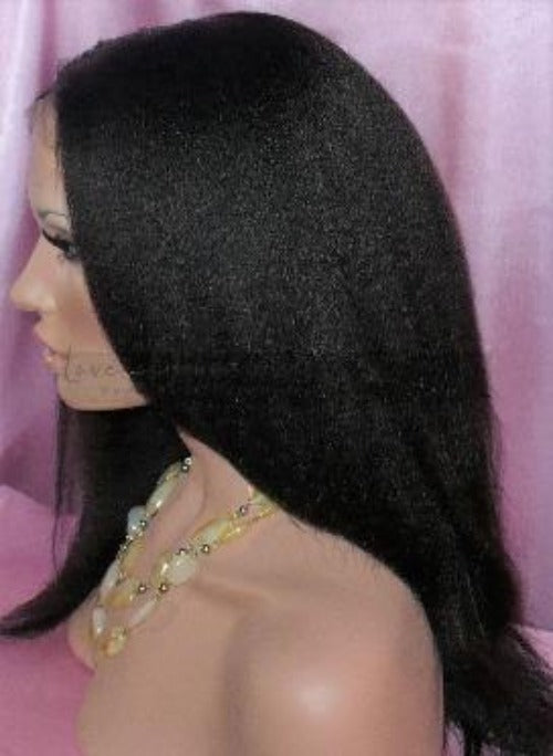 Italian Yaki Virgin Remy Hair Custom Lace Wig