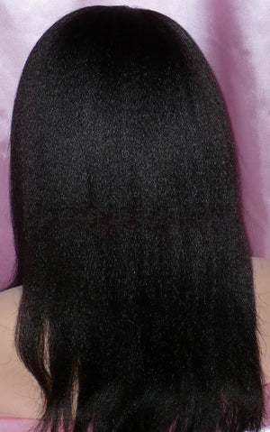 Italian Yaki Virgin Remy Hair Custom Lace Wig