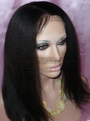 Italian Yaki Virgin Remy Hair Custom Lace Wig