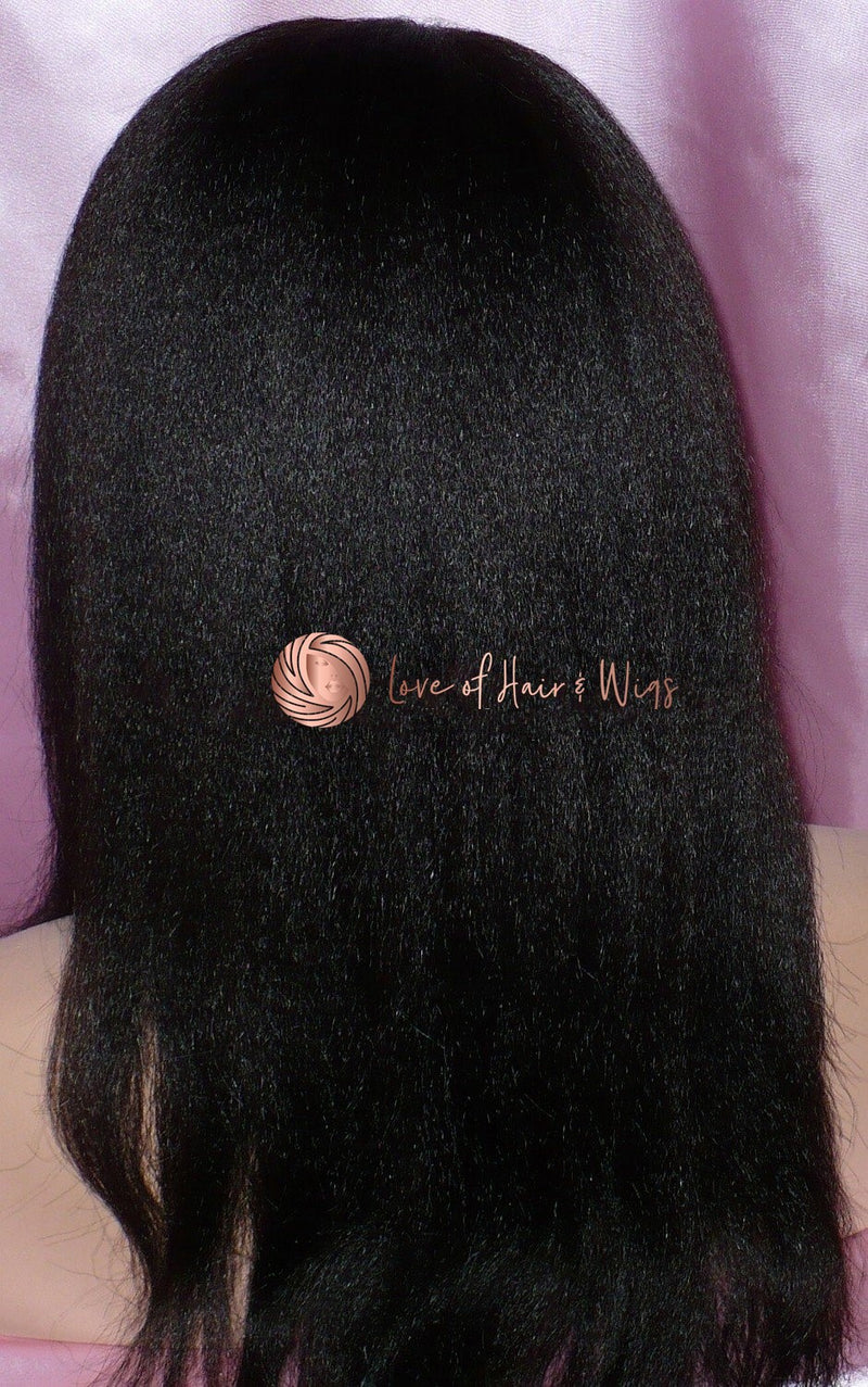 In-Stock Virgin Remy Hair Italian Yaki Full Lace Wig