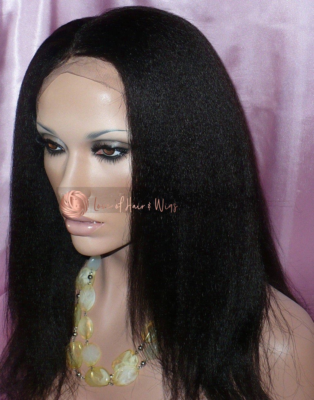 In-Stock Virgin Remy Hair Italian Yaki Full Lace Wig