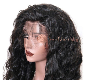 In-Stock Virgin Remy Hair Loose Wavy Full Lace Wig