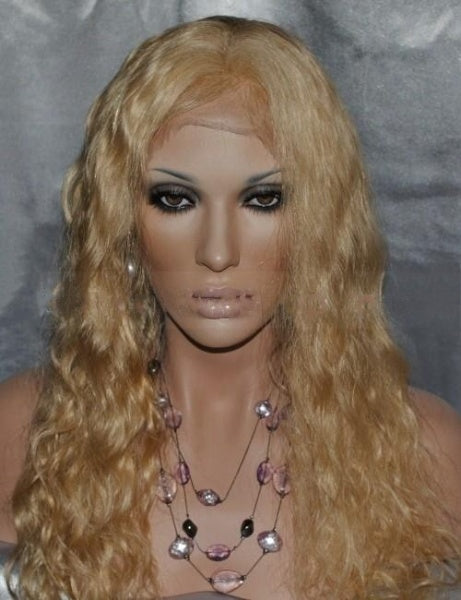 Water Wavy Virgin Remy Hair Custom Lace Wig