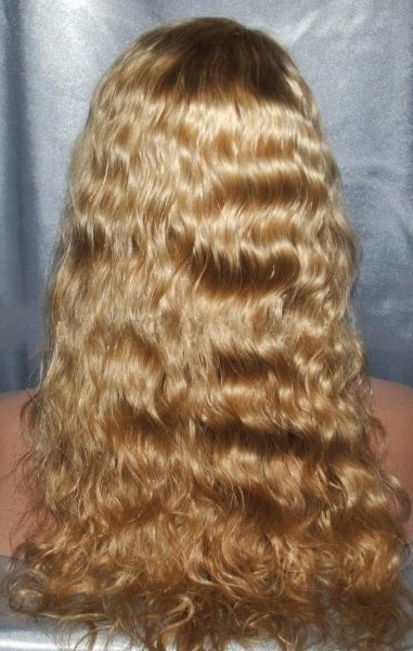 Water Wavy Virgin Remy Hair Custom Lace Wig