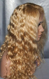 Water Wavy Virgin Remy Hair Custom Lace Wig
