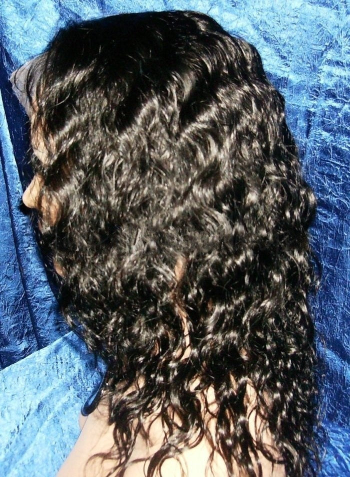 Wavy Virgin Remy Hair Custom Lace Wig