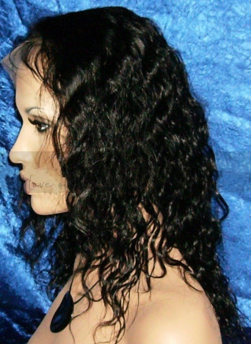 Wavy Virgin Remy Hair Custom Lace Wig
